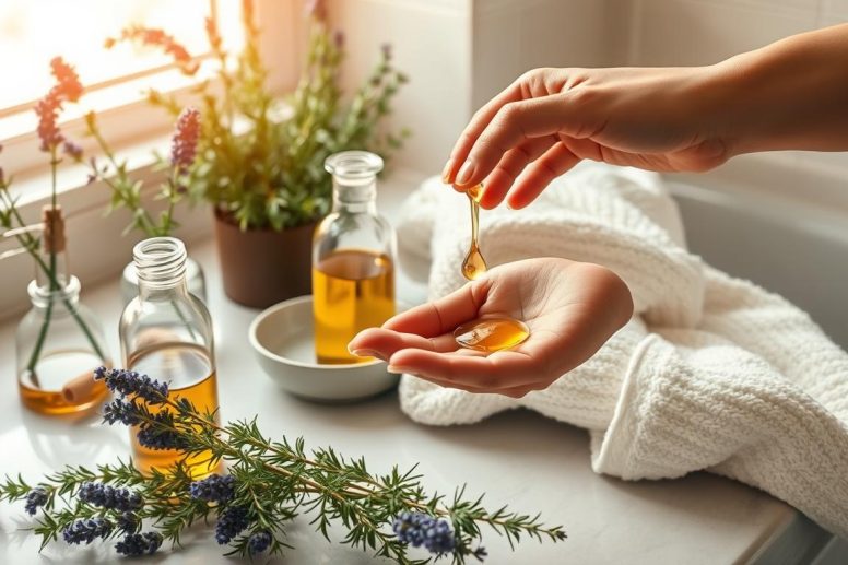 Où mettre l'huile pour les cheveux ?